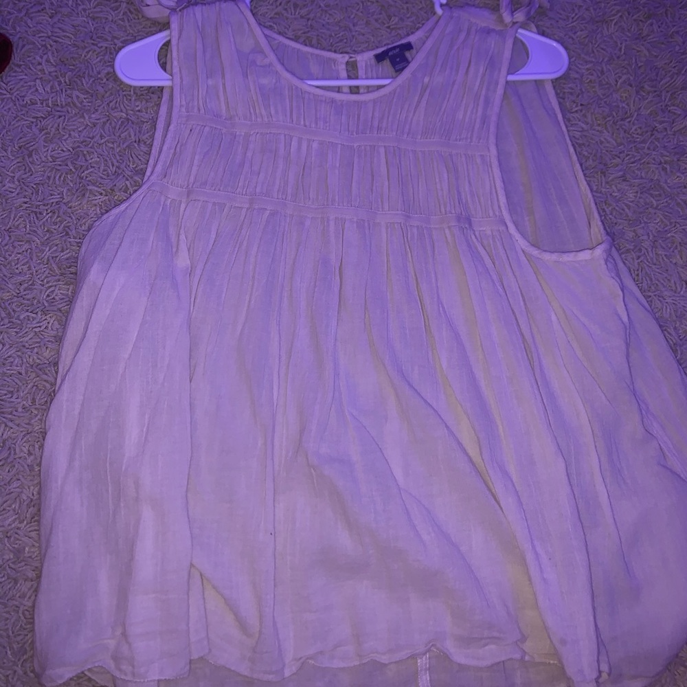 cream aerie flowy tank top